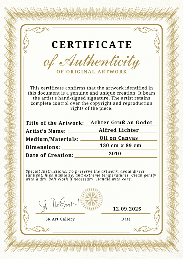 Echtheitszertifikat_8. Gruß an Godot