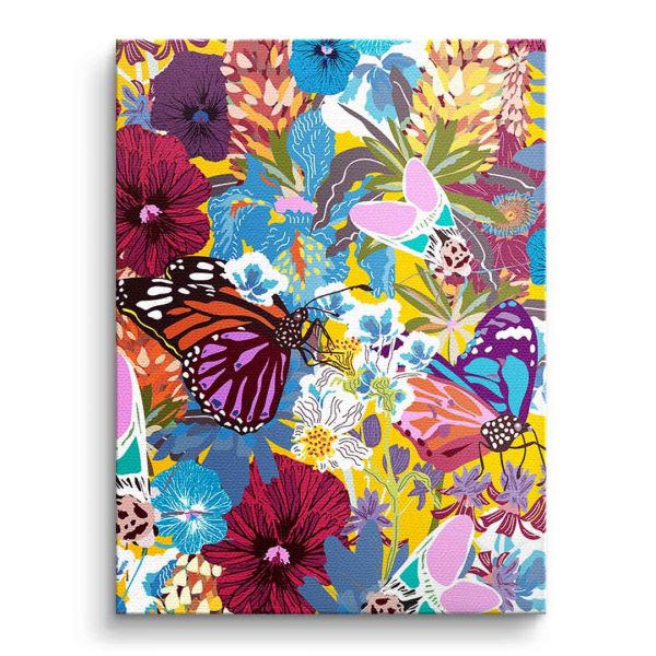 ButterflySpreeSchmetterlingBlumenfloralWandbild