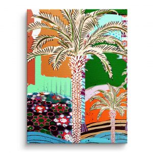 ColorfulPalmTreePalmeabstraktbuntWandbild