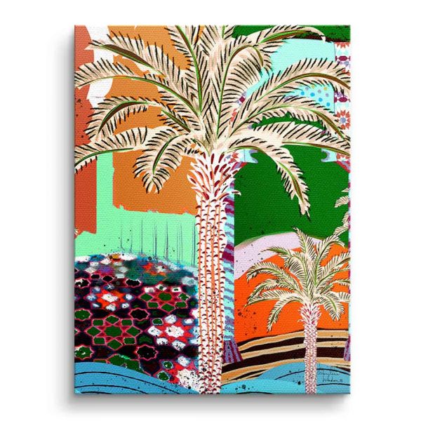 ColorfulPalmTreePalmeabstraktbuntWandbild