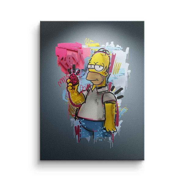 LayerHomerSimpsonComicCartoonPopArtgrauschwarz