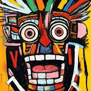 African Mask like Basquiat