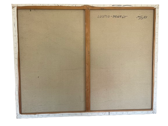 Lustig bewegt, Öl auf Leinwand 135 cm x 105 cm aus 1981 – Bild 2