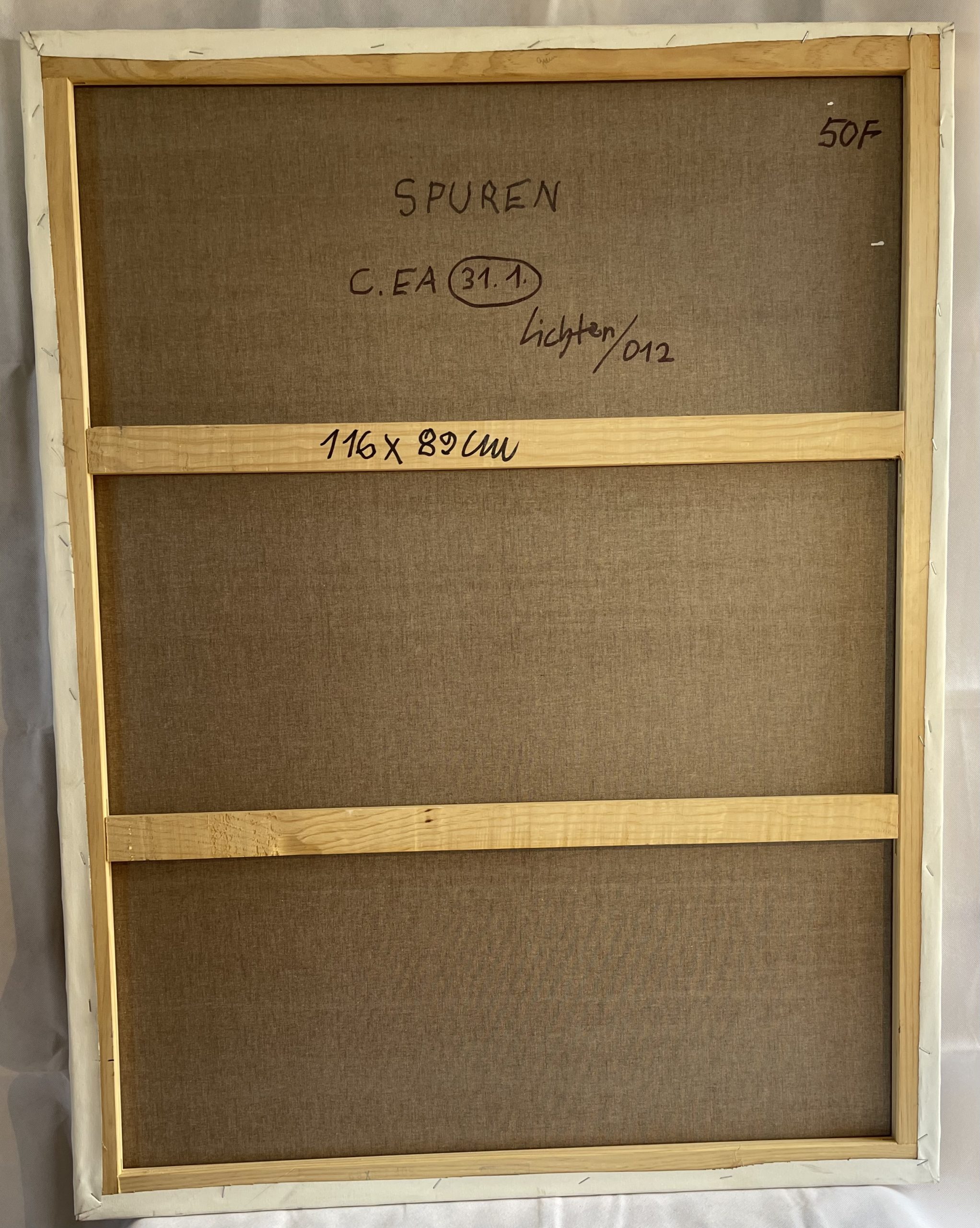 "Spuren," Öl auf Leinwand, 116 cm x 89 cm von 2012 – Bild 3