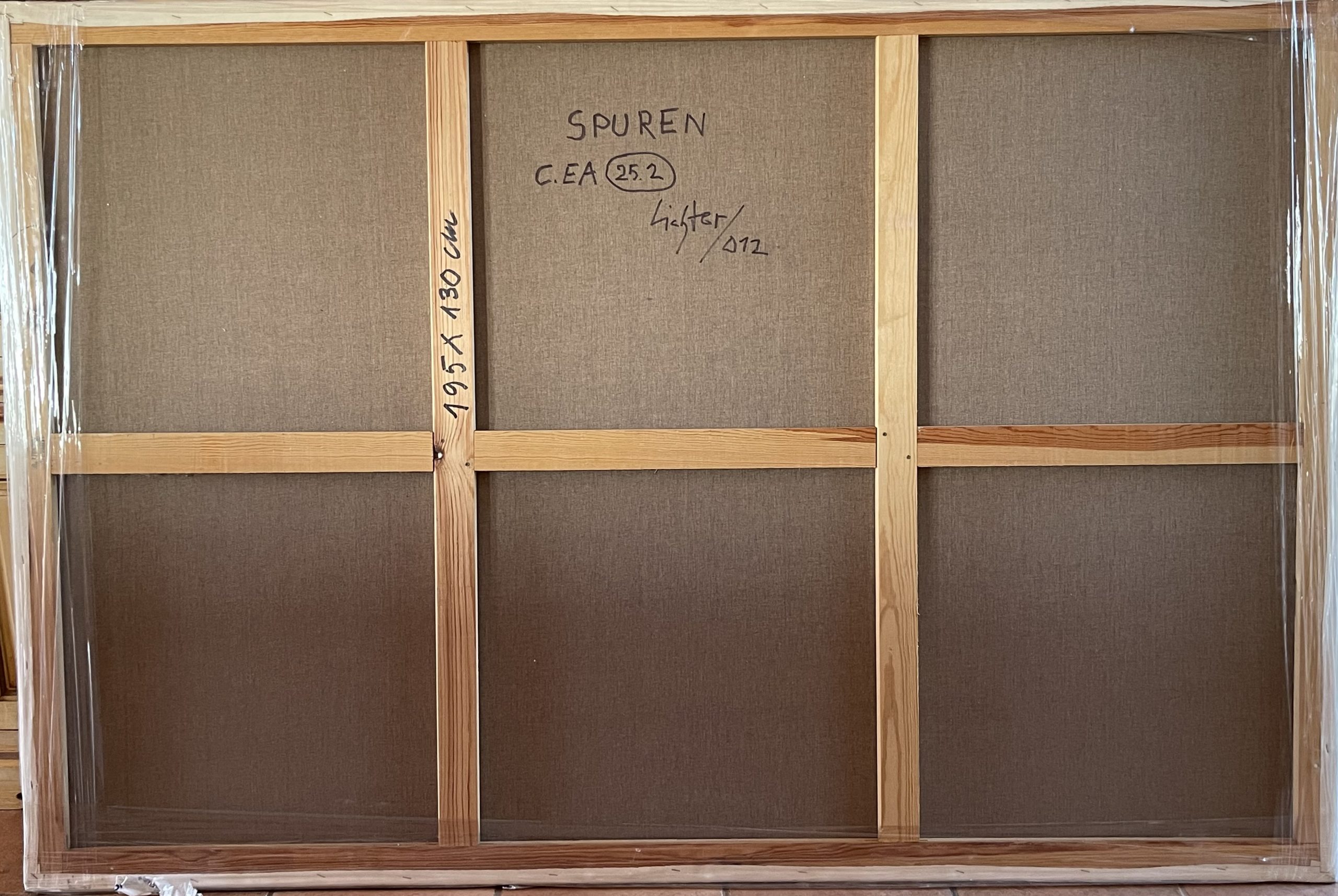 "Spuren 25.2," oil on canvas, from 2012, 195 cm x 130 cm – Bild 2