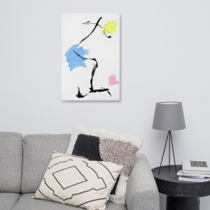 Canvas-Flower blue