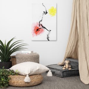 Canvas-Flower red