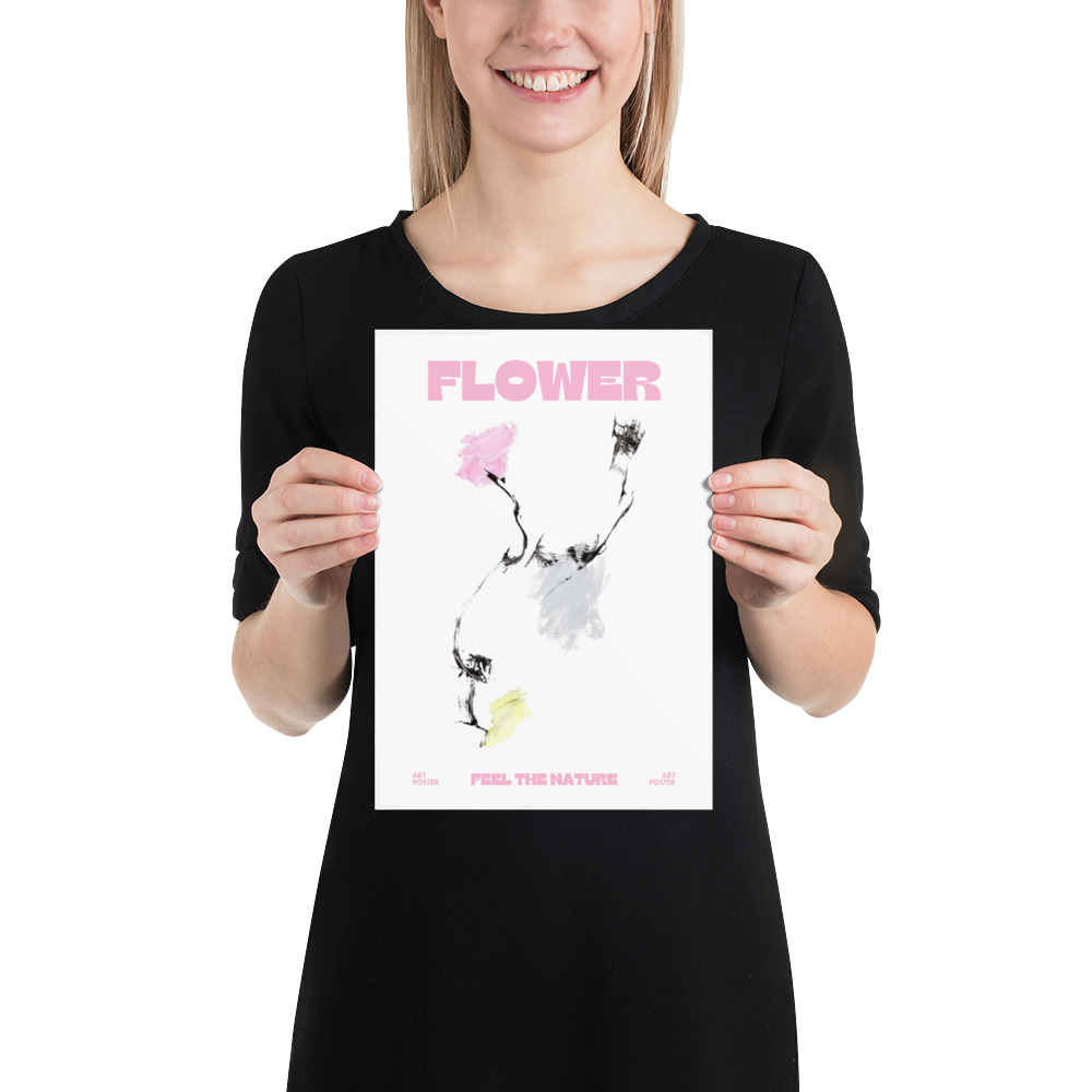 Poster - Flower rosa – Bild 2