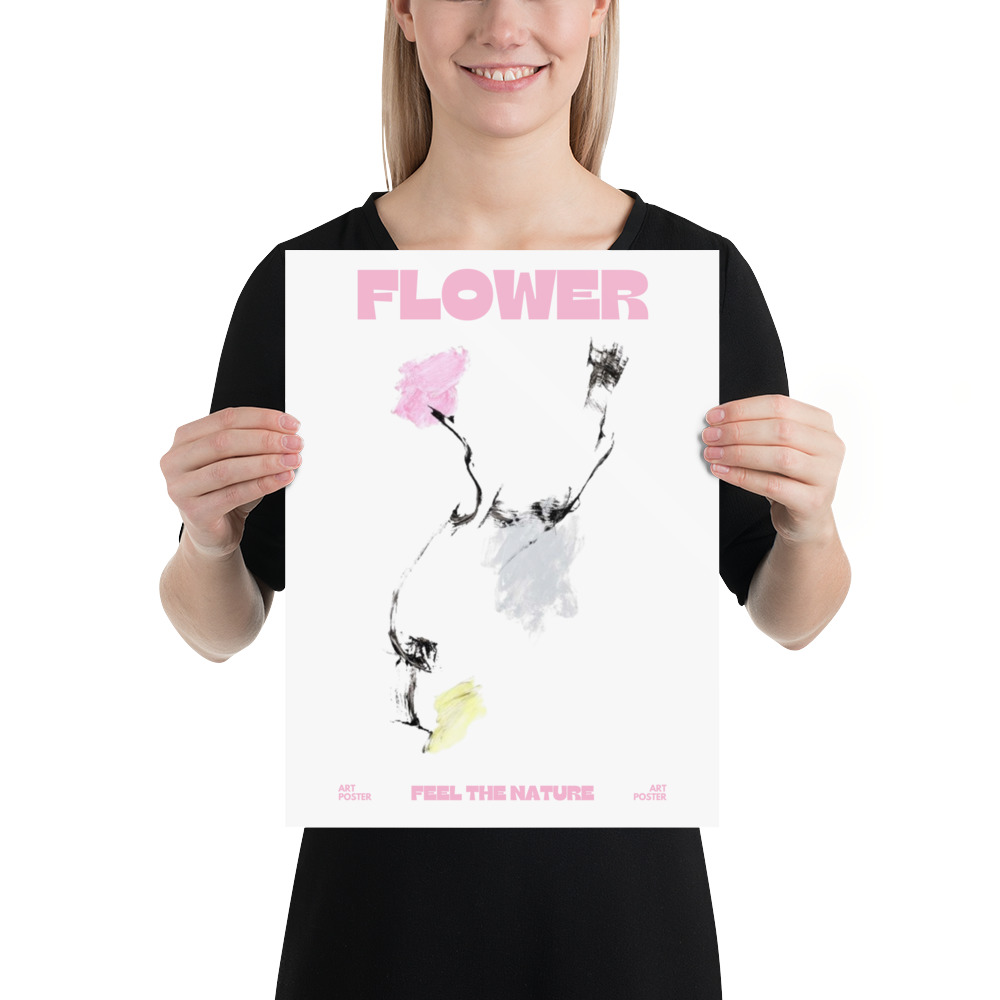 Poster - Flower rosa – Bild 3