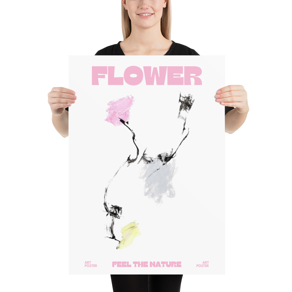 Poster - Flower rosa – Bild 4