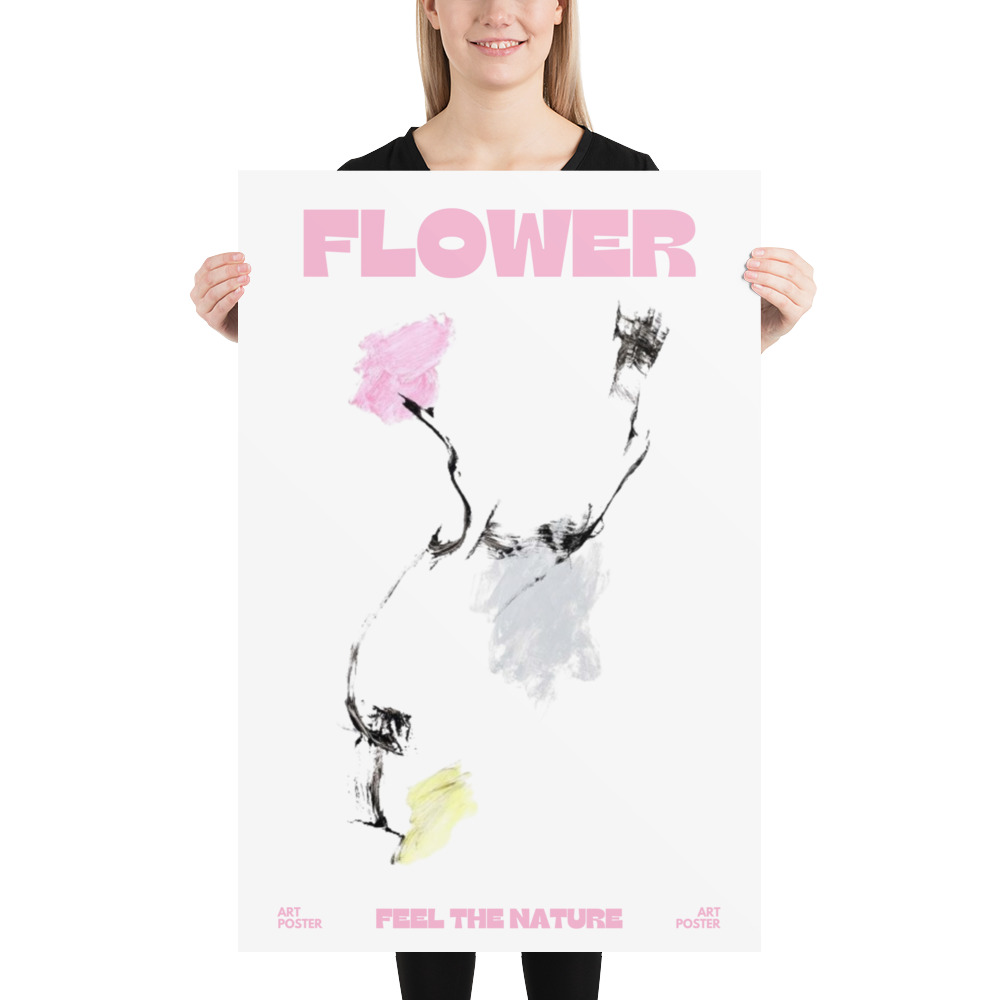 Poster - Flower rosa – Bild 5