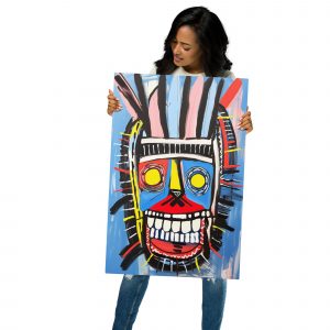 Metal prints - Like Basquiat lightblue 20" x 30"