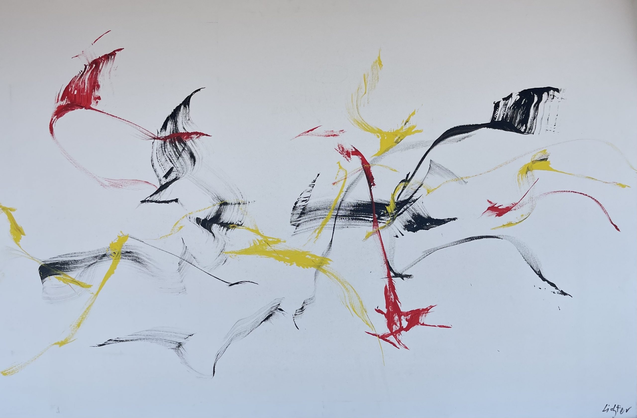 "Spuren 25.2," oil on canvas, from 2012, 195 cm x 130 cm
