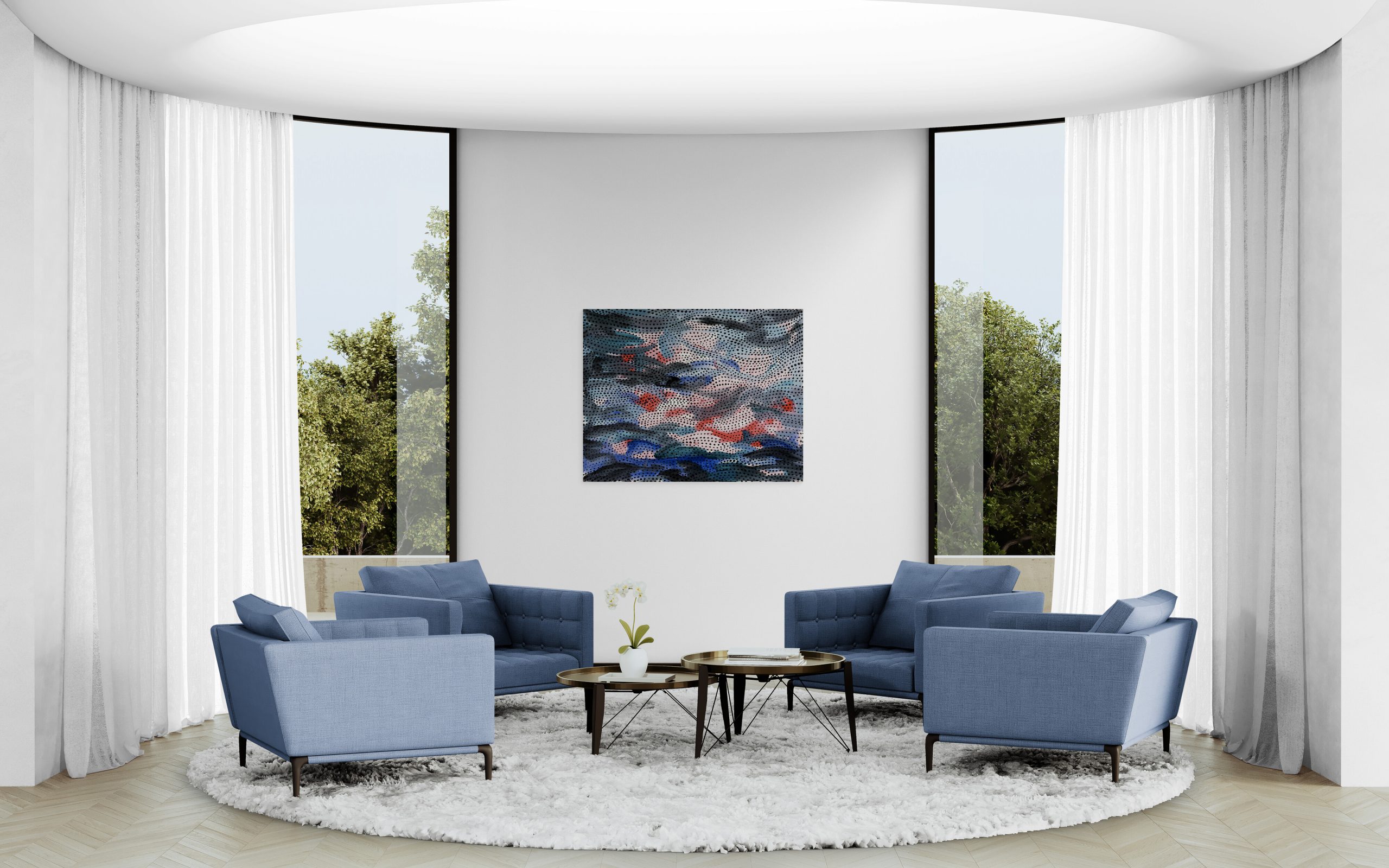 Lustig bewegt, Öl auf Leinwand 135 cm x 105 cm aus 1981 – Bild 3